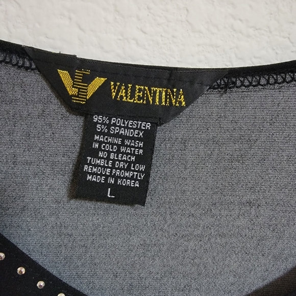 Valentina Black Leopard Print Embellished Leopard Top - Picture 3 of 4